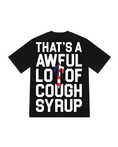 TRAPSTAR X COUGH SYRUP INTERNATIONAL SHOWDOWN TEE - BLACK