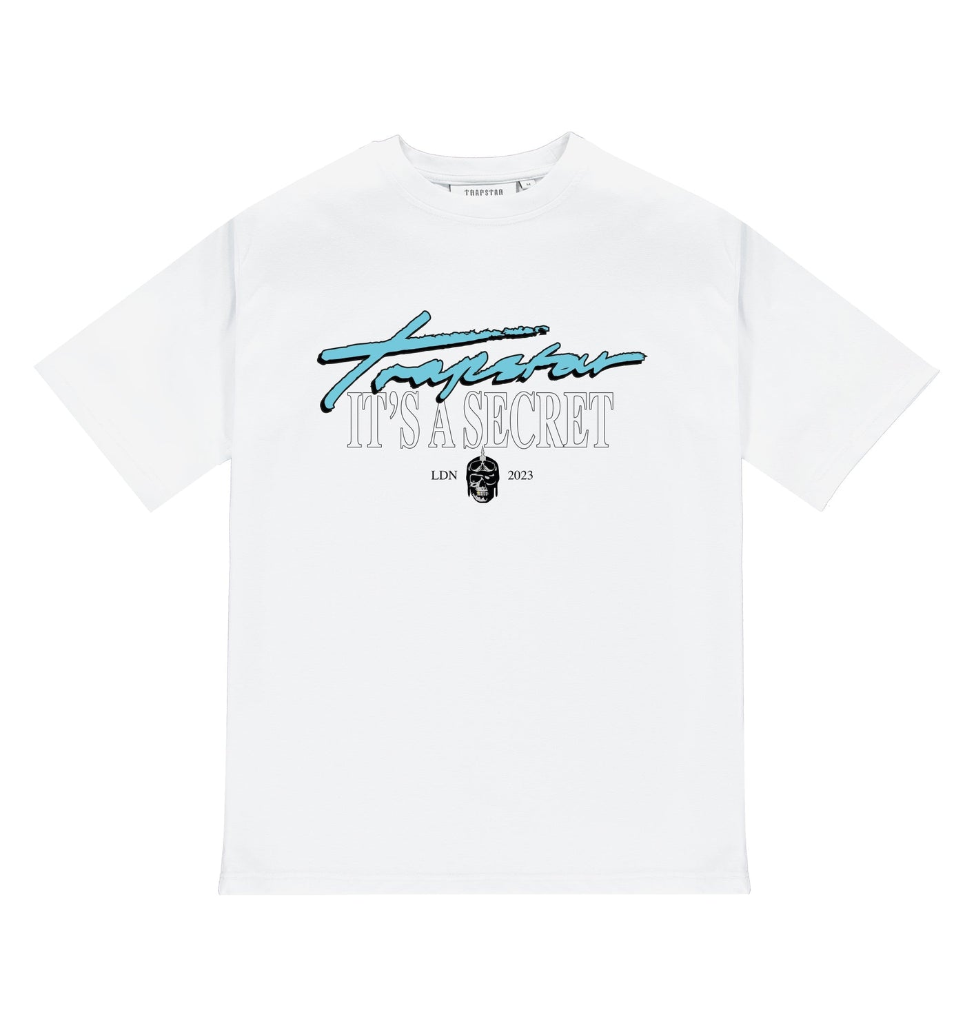 IT'S A SECRET SS TEE - WHITE/TEAL*