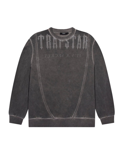 DECONSTRUCTED DECODED OIL WASH TRACKSUIT - GREY*