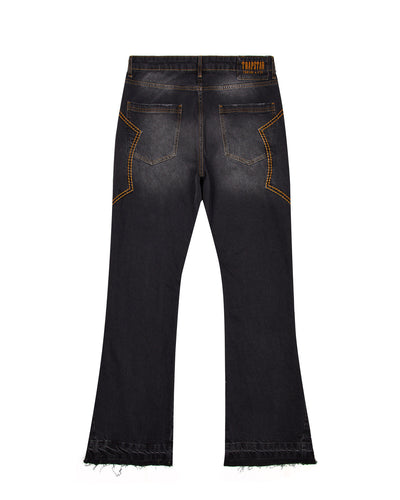 IRONGATE T PANEL DENIM JEANS - WASHED BLACK*