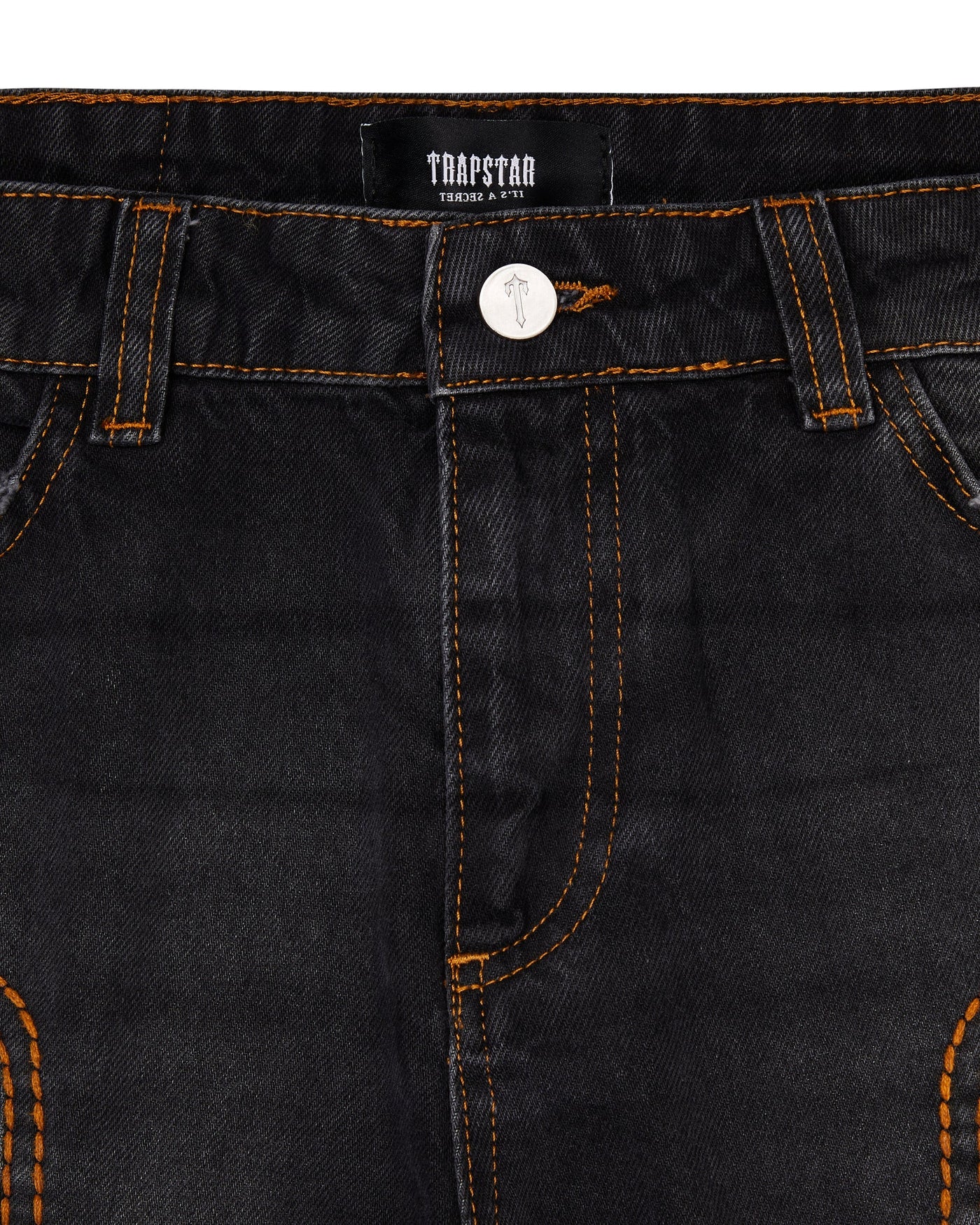 IRONGATE T PANEL DENIM JEANS - WASHED BLACK*