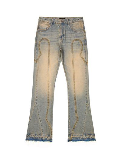 IRONGATE PANEL DENIM JEANS - SANDY BLUE*