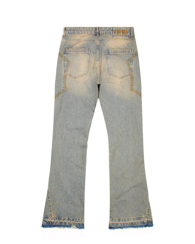 IRONGATE PANEL DENIM JEANS - SANDY BLUE*