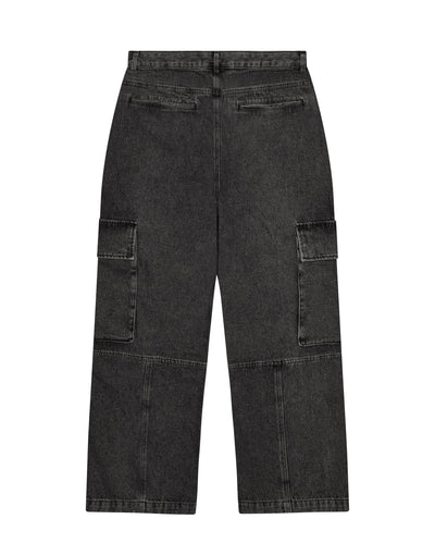 DENIM CARPENTER PANTS - GREY*