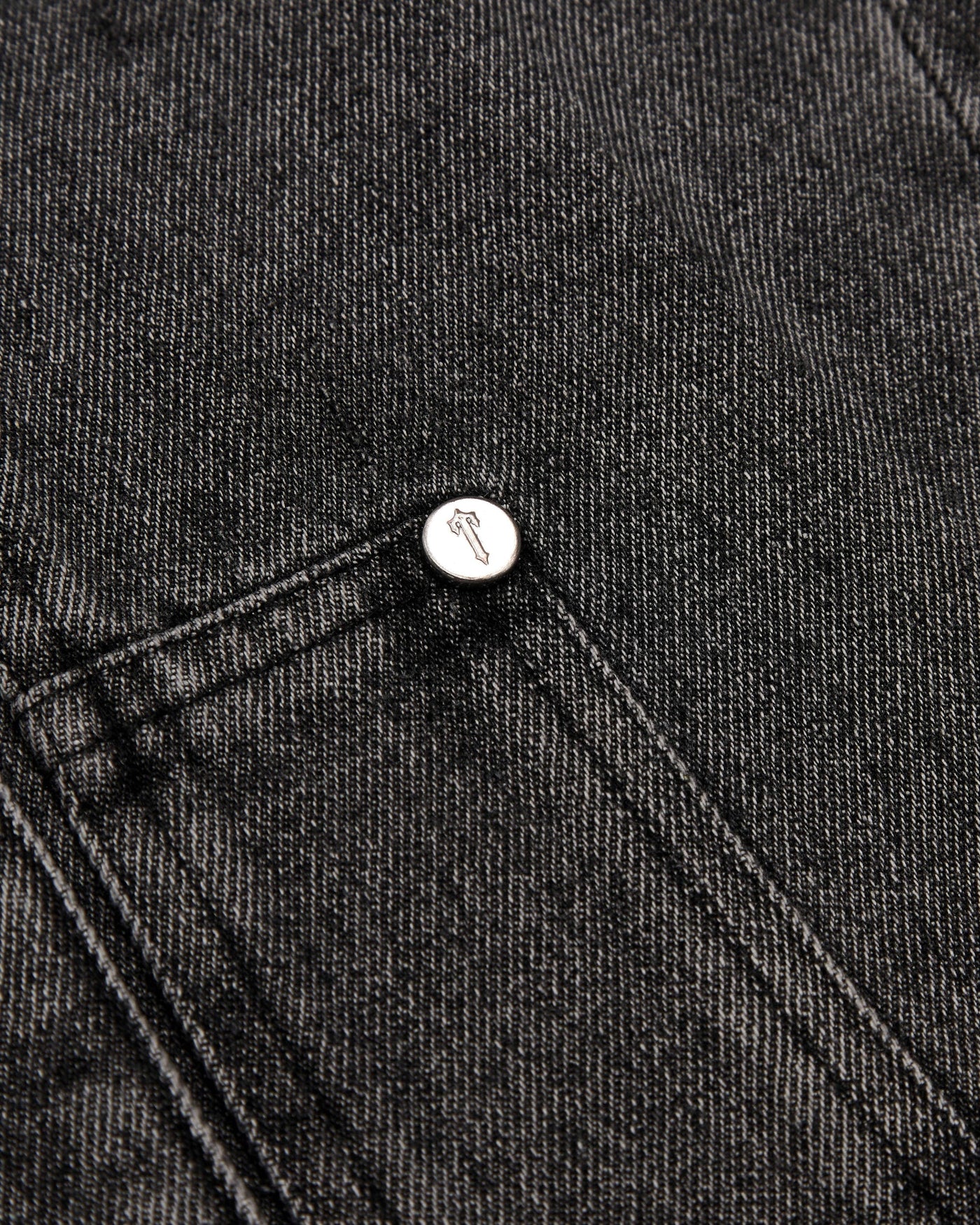 DENIM CARPENTER PANTS - GREY*