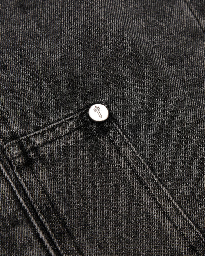 DENIM CARPENTER PANTS - GREY*