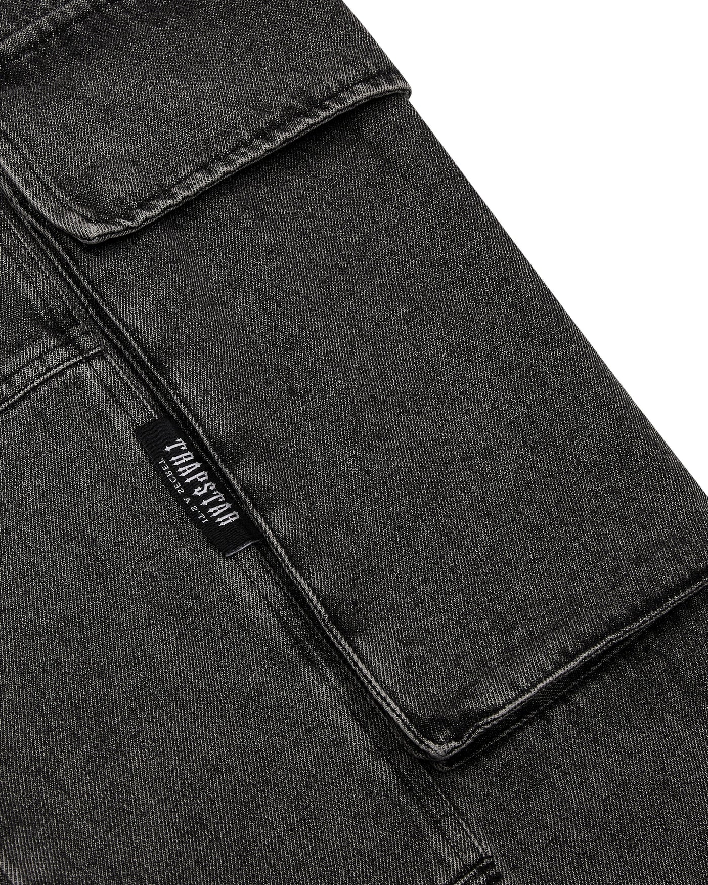 DENIM CARPENTER PANTS - GREY*