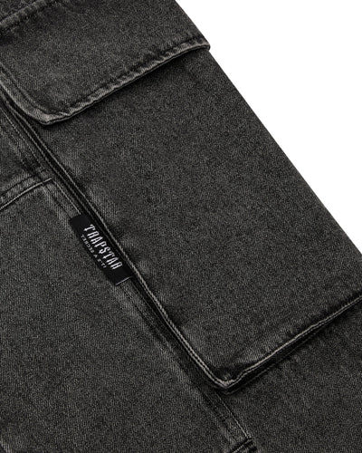 DENIM CARPENTER PANTS - GREY*