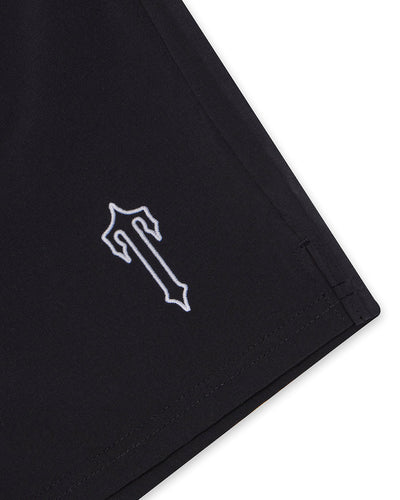TRACK SHORTS - BLACK/WHITE