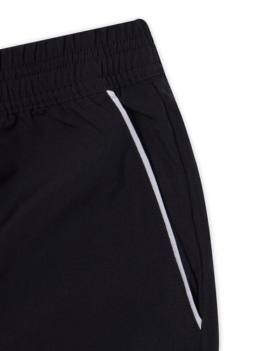 TRACK SHORTS - BLACK/WHITE