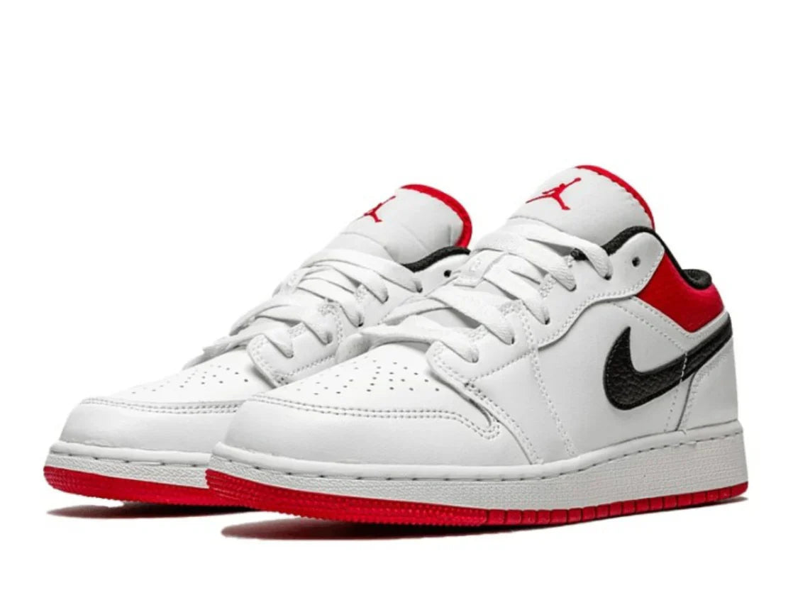 Air Jordan 1 Low White University Red Black