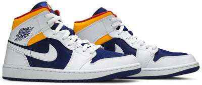 Air Jordan 1 Mid Royal Blue Laser Orange