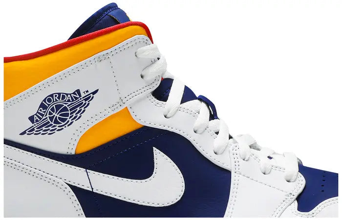Air Jordan 1 Mid Royal Blue Laser Orange