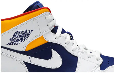 Air Jordan 1 Mid Royal Blue Laser Orange