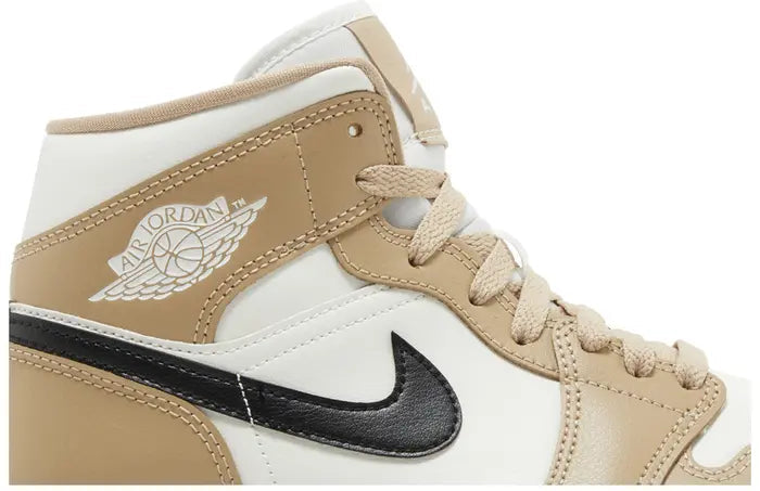 Air Jordan 1 Mid Tan Black