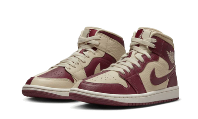 Air Jordan 1 Mid Split Beach Cherrywood Red