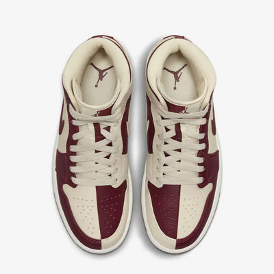 Air Jordan 1 Mid Split Beach Cherrywood Red
