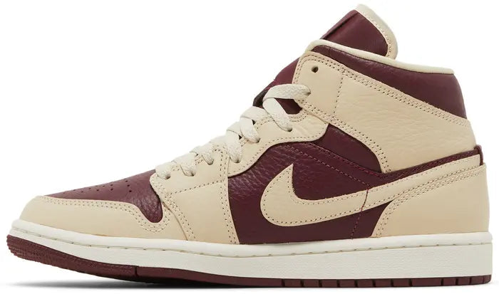 Air Jordan 1 Mid Split Beach Cherrywood Red