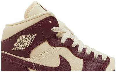 Air Jordan 1 Mid Split Beach Cherrywood Red