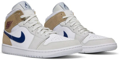 Air Jordan 1 Mid Tan Suede Navy