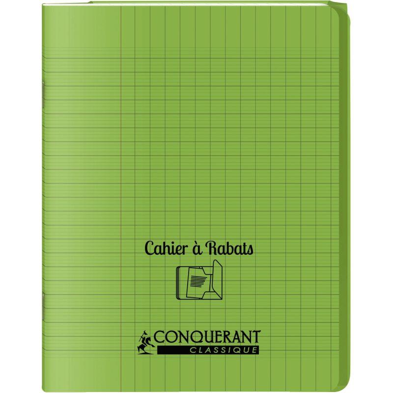 Piqûre 96 pages couverture polypropylène avec 2 rabats format 17x22 cm seyes coloris