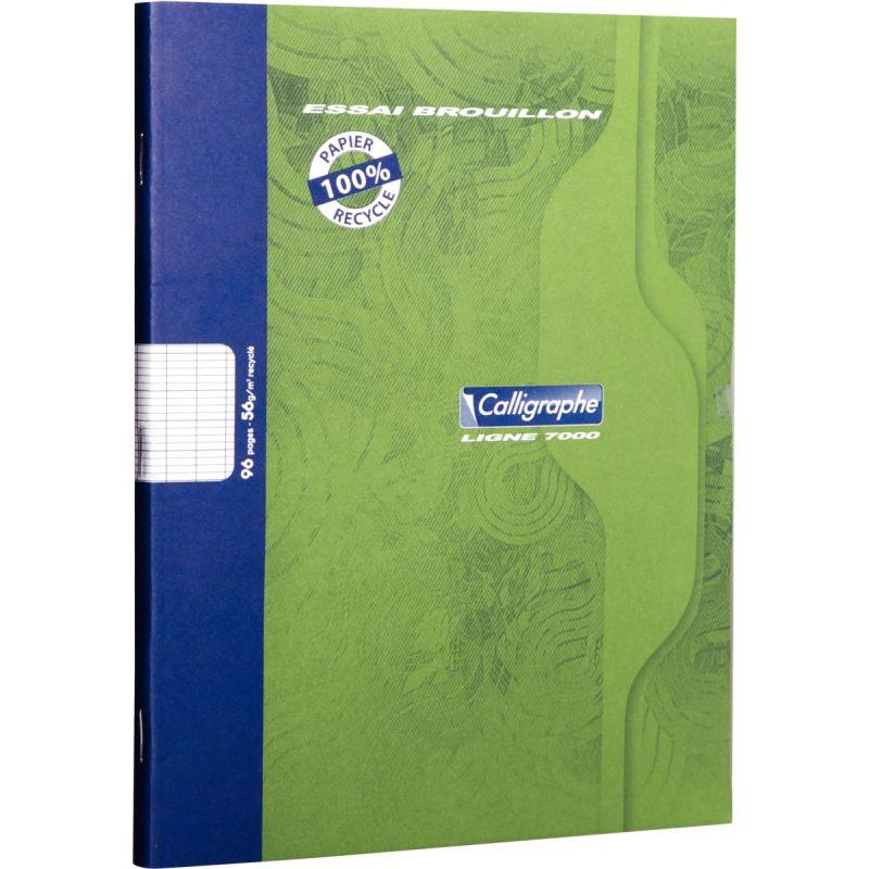 Cahier de brouillon 96 pages seyès 56g, format 17x22 cm