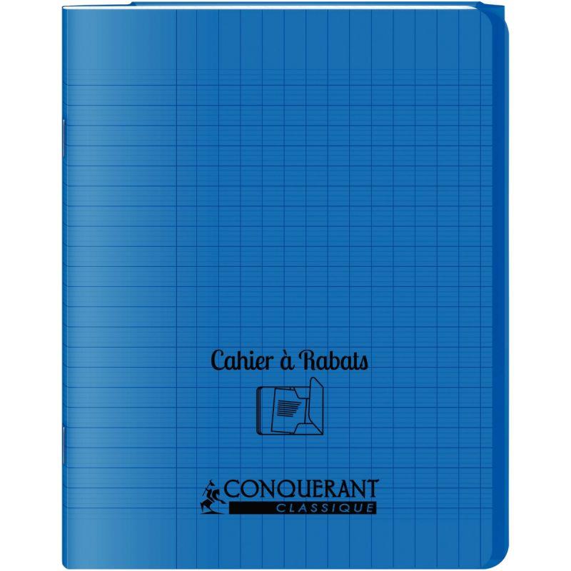 Piqûre 96 pages couverture polypropylène avec 2 rabats format 17x22 cm seyes coloris