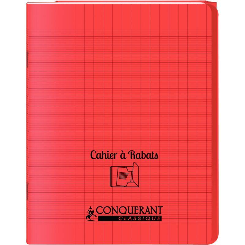 Piqûre 96 pages couverture polypropylène avec 2 rabats format 17x22 cm seyes coloris